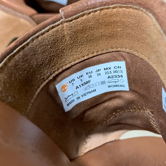 Timberland Brown Platform Shoes Open Toe Sandal - Picture 6 of 13